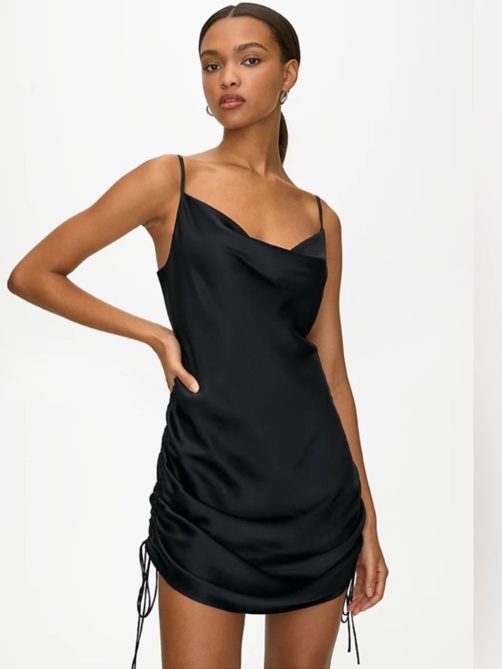 Aritzia Wilfred Only Ruched Slip Dress